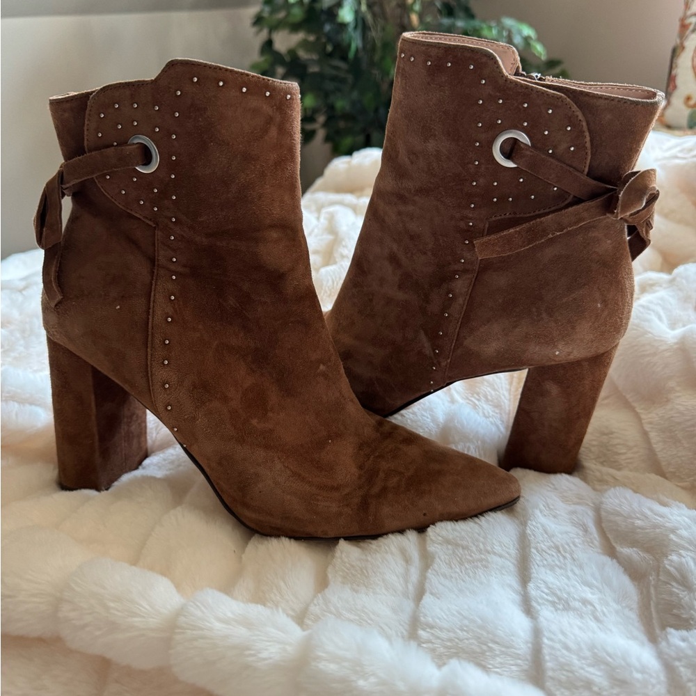 Brown Suede Ankle Boots